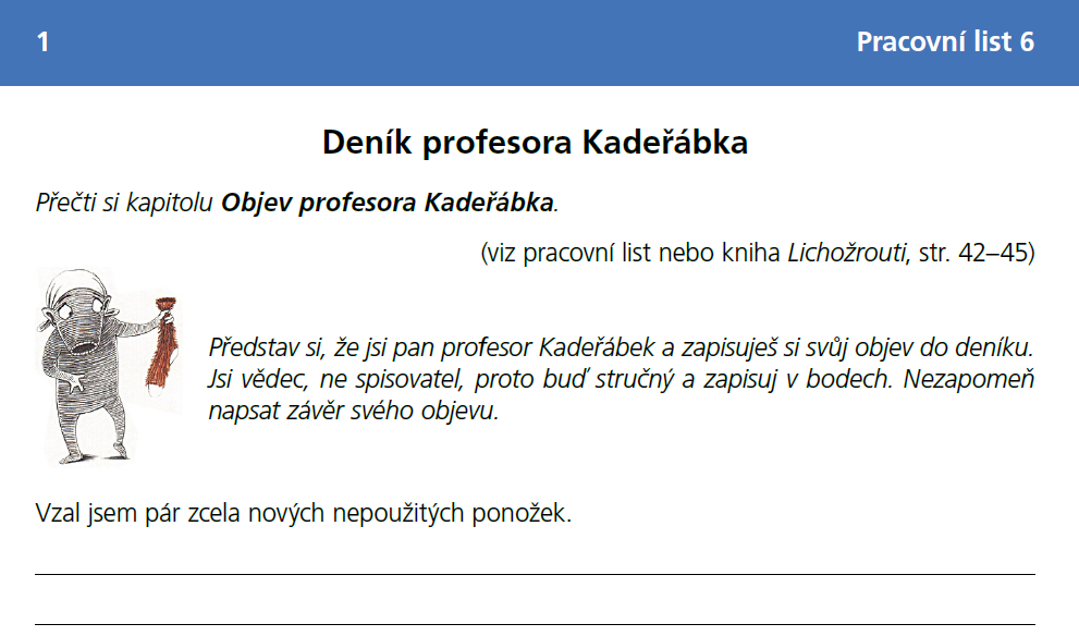 Lichožrouti - pracovní list 6
